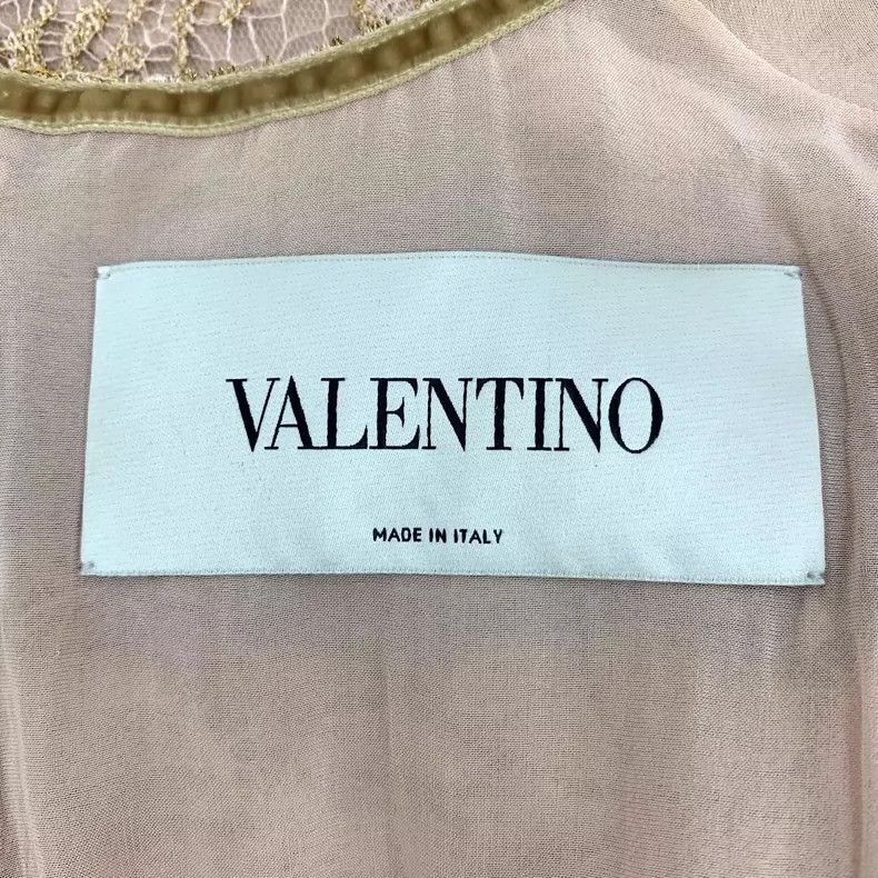 Valentino Valentino Pink Brown Cotton Lace Dress Size M / US 6-8 / IT 42-44 - 6 Thumbnail
