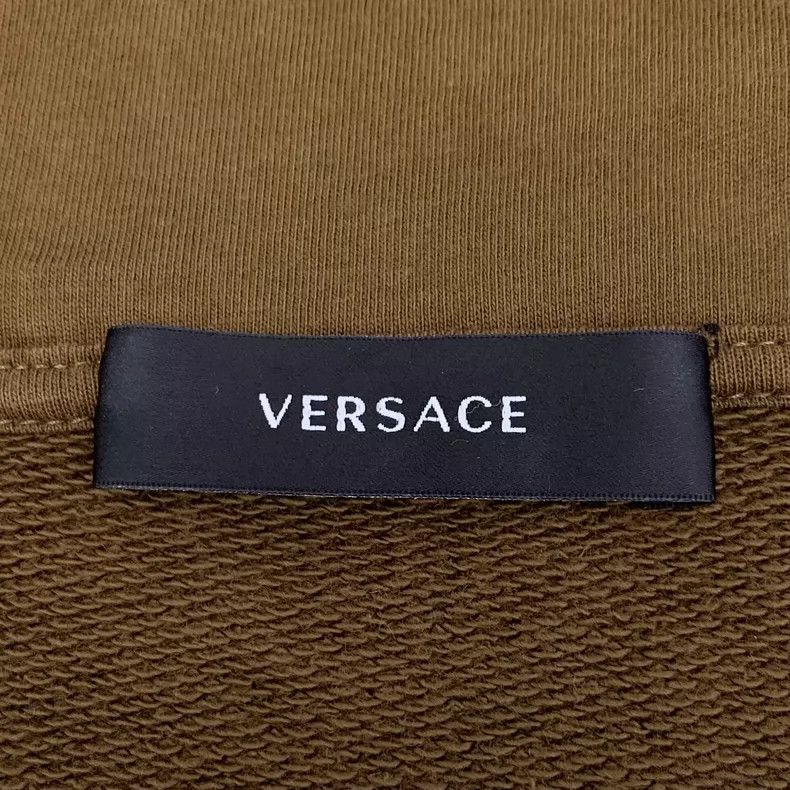 Versace Olive Green Medusa Logo Hoodie