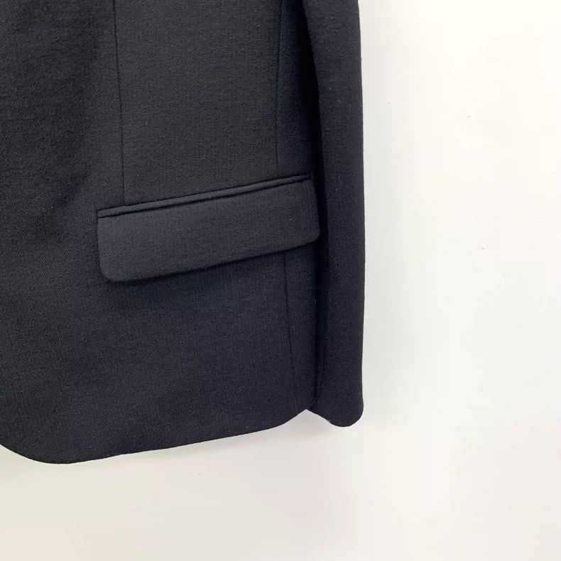 Saint Laurent Paris Saint Laurent Black Wool Anchor Embroidered Blazer Size L / US 10 / IT 46 - 4 Thumbnail