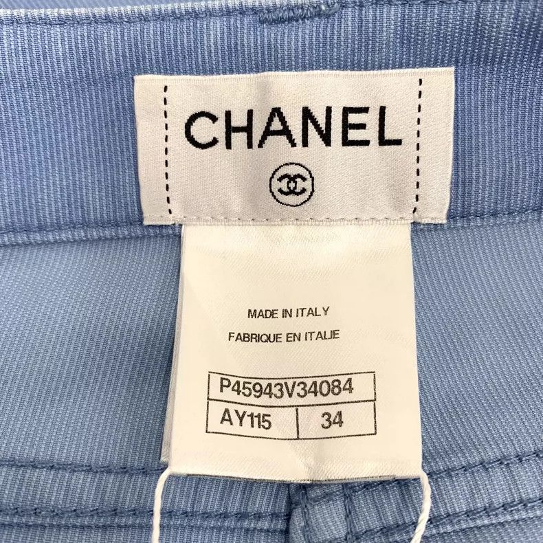Chanel Chanel Blue Cotton Casual Denim Shorts Size 36" / US 14 / IT 50 - 5 Thumbnail