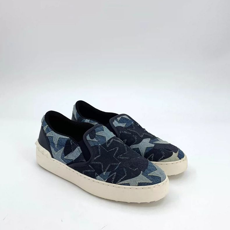 Valentino Valentino Blue Camouflage Slip-On Sneakers Size US 6 / IT 36 - 2 Thumbnail