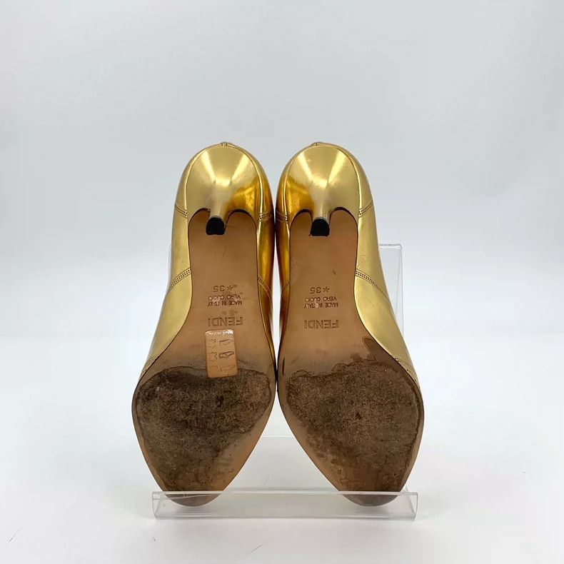 Fendi Golden Fendi High Heel Pumps Size 35 Size US 5 / IT 35 - 5 Thumbnail