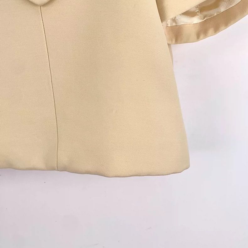 Gucci Gucci Beige Wool Short Sleeve Jacket Size XS / US 0-2 / IT 36-38 - 4 Thumbnail