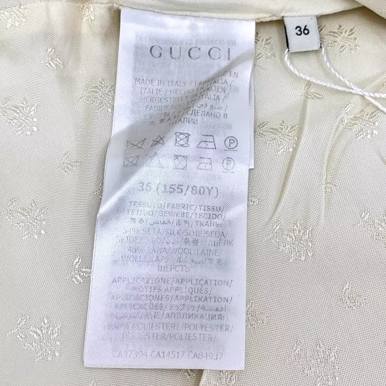 Gucci Gucci Beige Wool Short Sleeve Jacket Size XS / US 0-2 / IT 36-38 - 6 Thumbnail