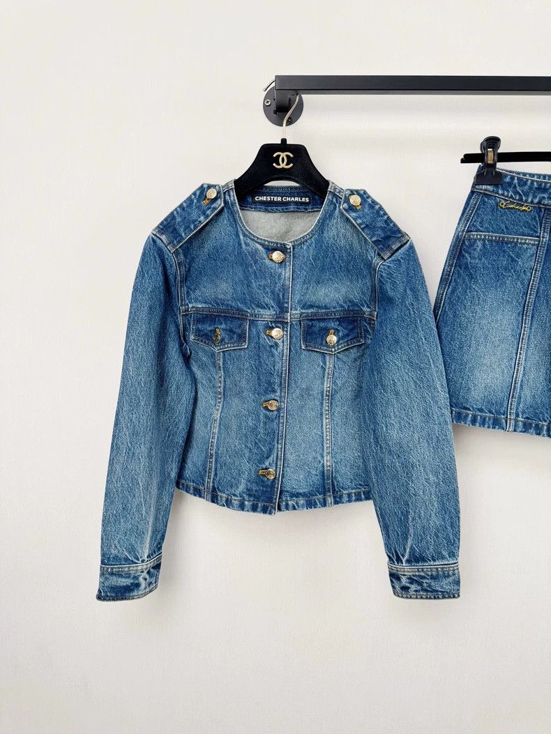 Levi's Denim Jacket and Skirt Set Size S / US 4 / IT 40 - 2 Thumbnail