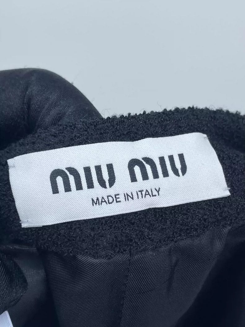 Miu Miu Miu Miu Black Tweed Shorts with Gold Buttons Size 36" / US 14 / IT 50 - 4 Thumbnail