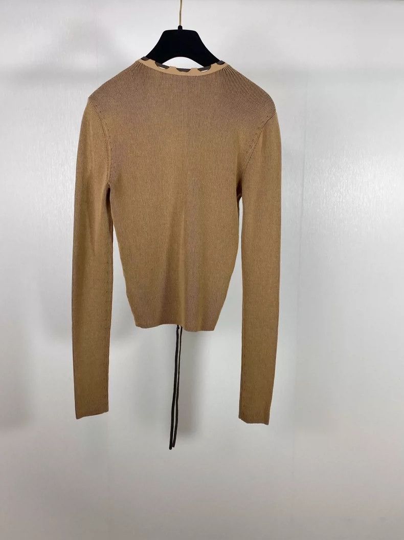 The Row Bluedot Dion Lee V-Neck Knit Long Sleeve Top Size XS / US 0-2 / IT 36-38 - 2 Thumbnail