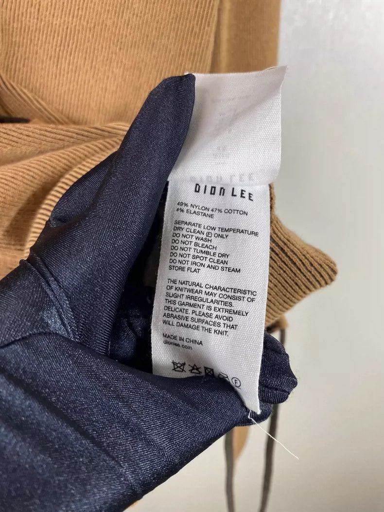 The Row Bluedot Dion Lee V-Neck Knit Long Sleeve Top Size XS / US 0-2 / IT 36-38 - 7 Thumbnail