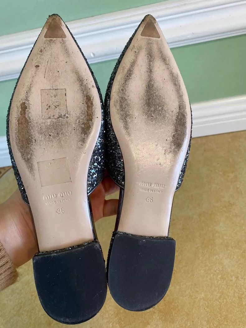 Prada Stylish MiuMiu Bling Sandal Flats for Women Size US 6 / IT 36 - 6 Thumbnail