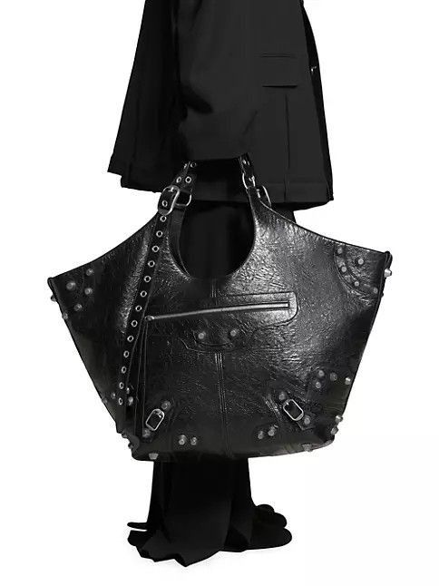 Balenciaga Le Cagole Large Carry Bag in Black Size ONE SIZE - 3 Thumbnail