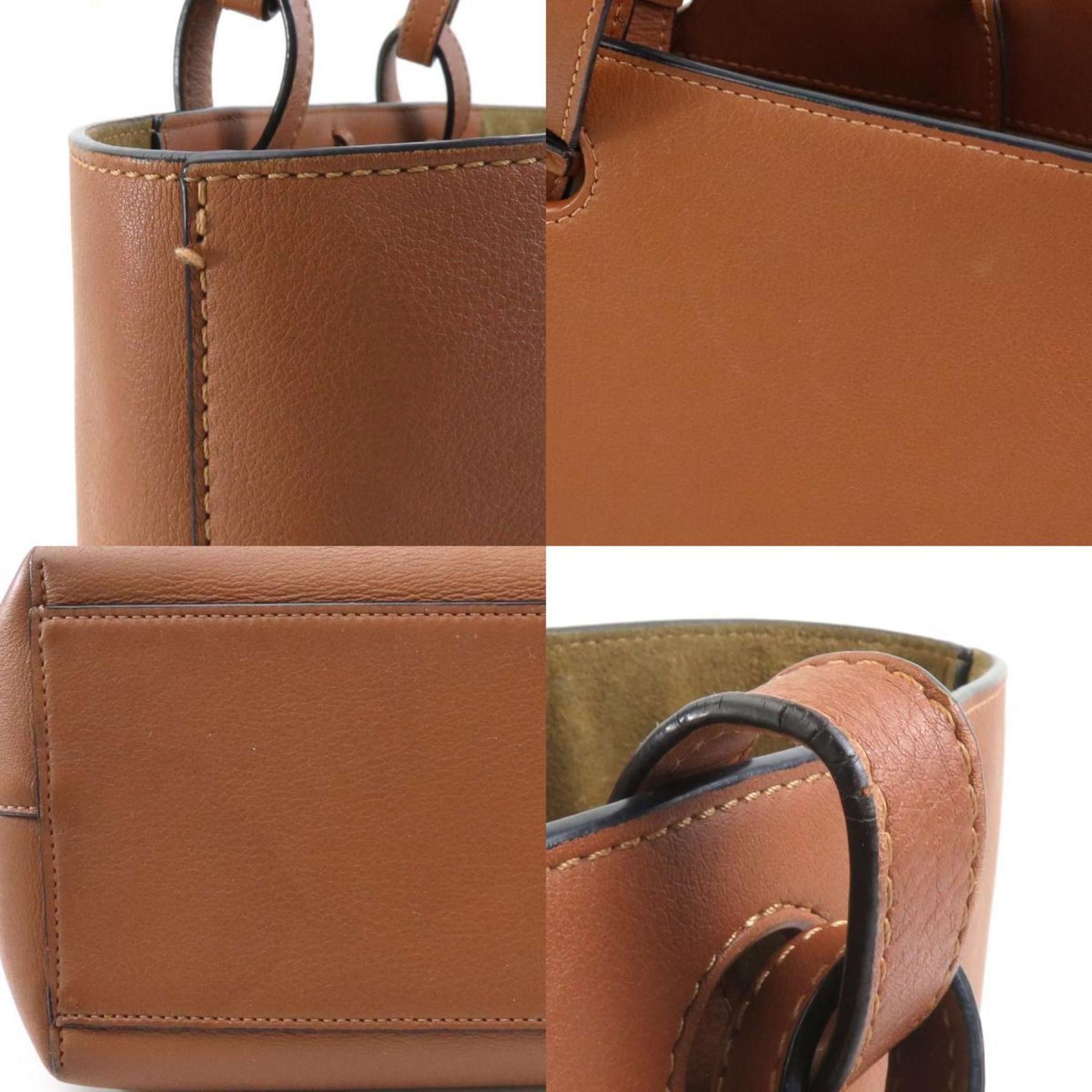 Loewe LOEWE handbag shoulder bag anagram leather brown ladies e60211k Size ONE SIZE - 4 Thumbnail