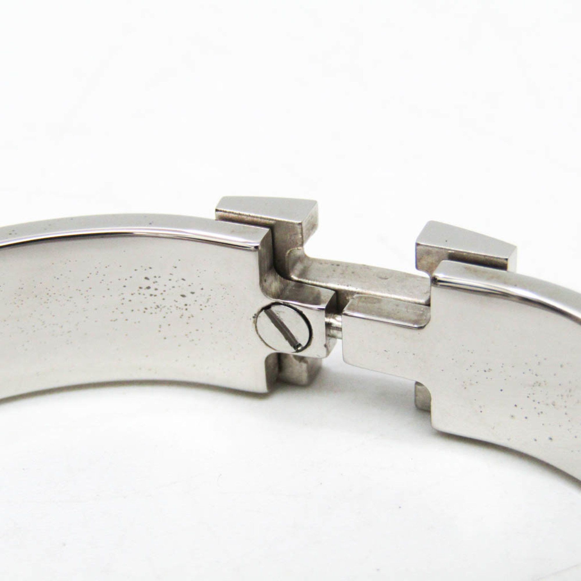 Hermes Hermes Clic Click Clac H Enamel,Metal Bangle Light Pink,Silver Size ONE SIZE - 11 Thumbnail