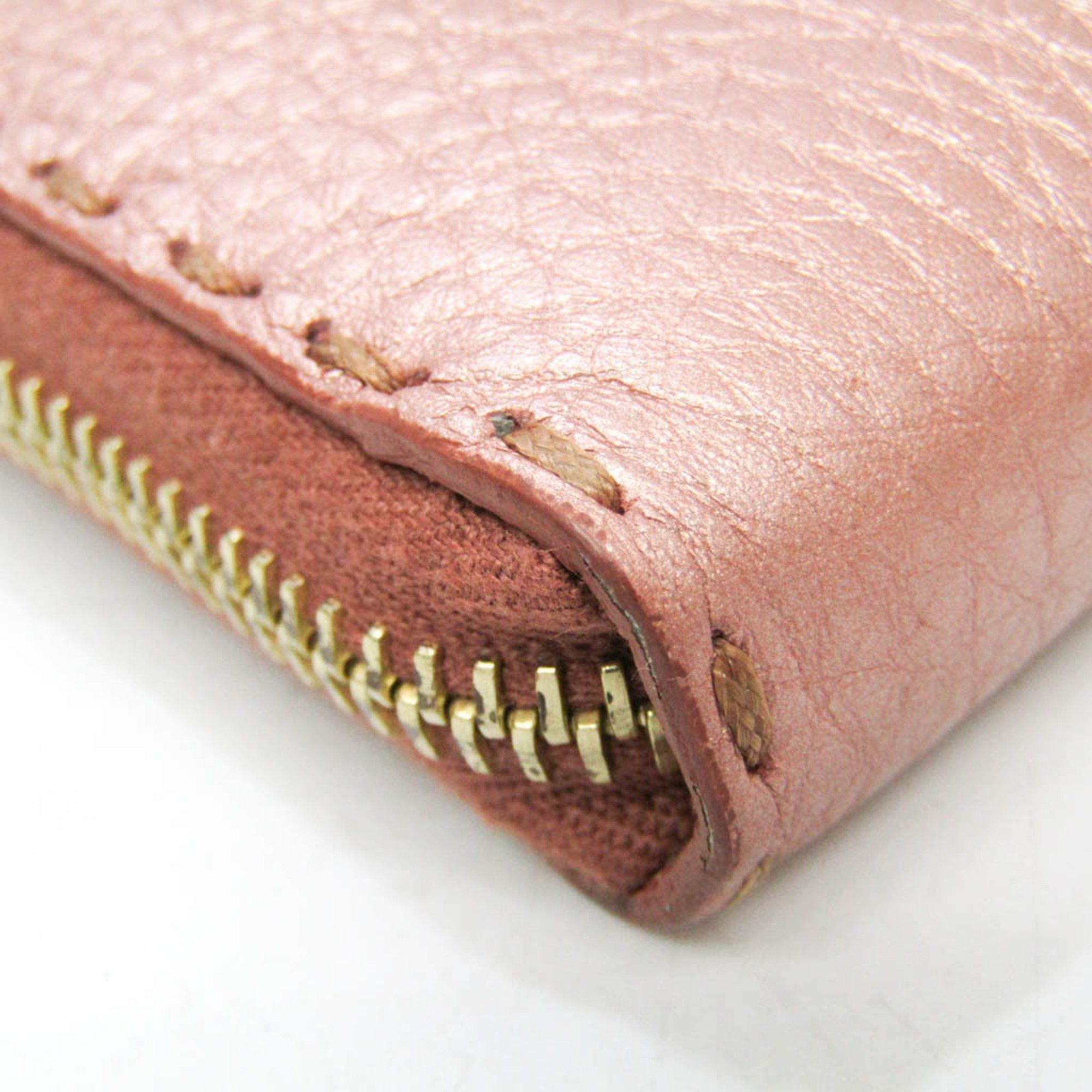 Fendi Fendi Selleria 8M0299 Women's Leather Long Wallet (bi-fold) Pink Gold Size ONE SIZE - 6 Thumbnail