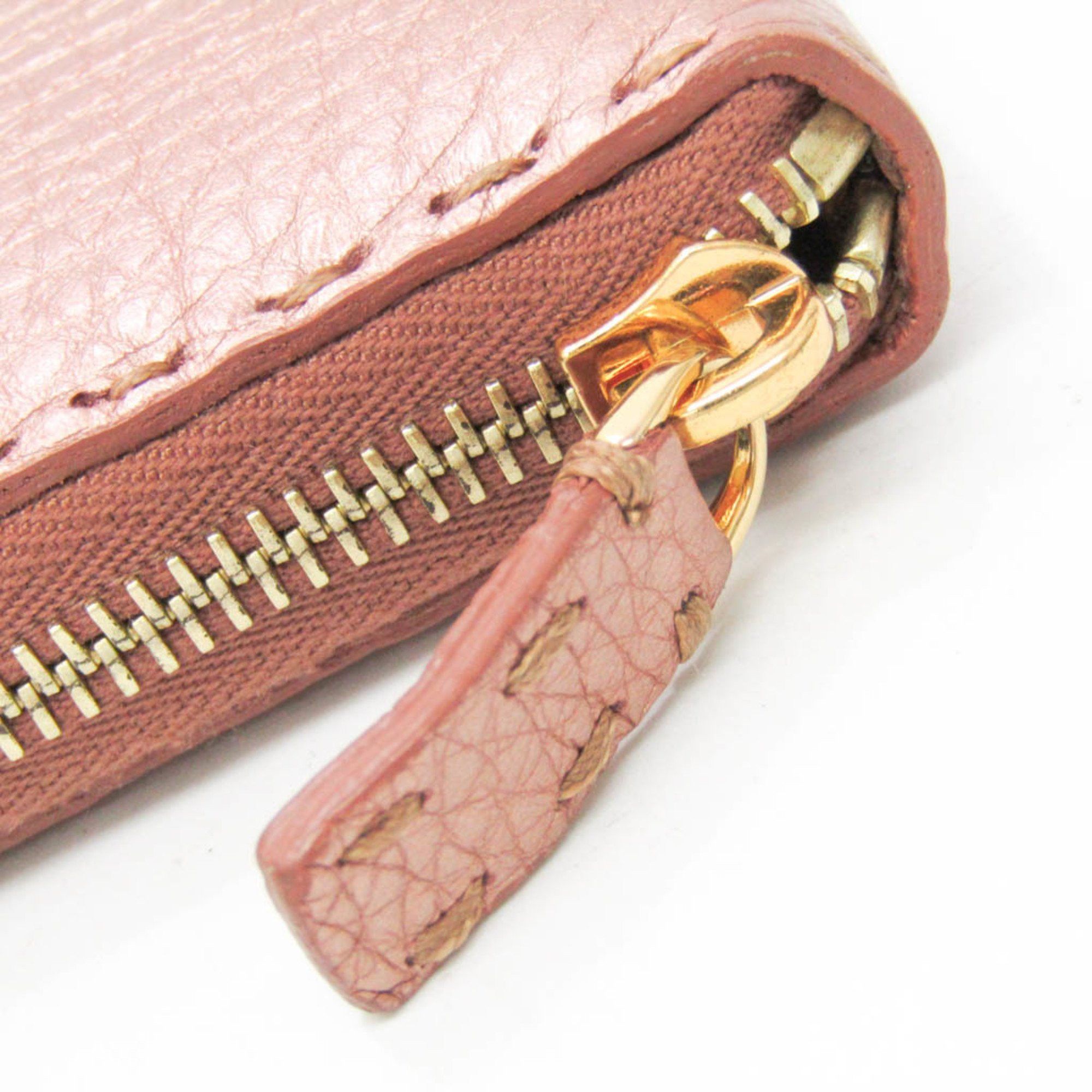 Fendi Fendi Selleria 8M0299 Women's Leather Long Wallet (bi-fold) Pink Gold Size ONE SIZE - 9 Thumbnail