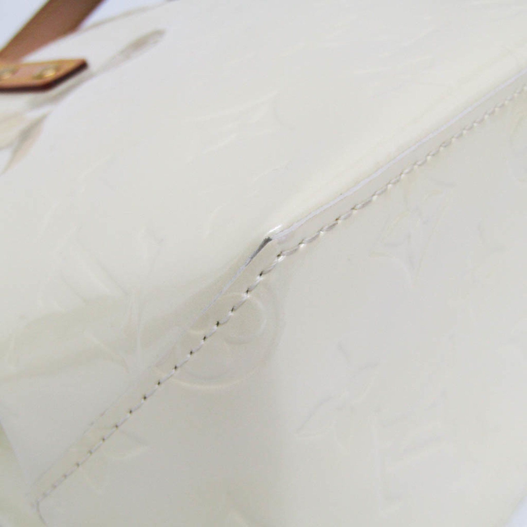 Louis Vuitton Monogram Vernis Reade PM M91336 Women's Handbag Pearl