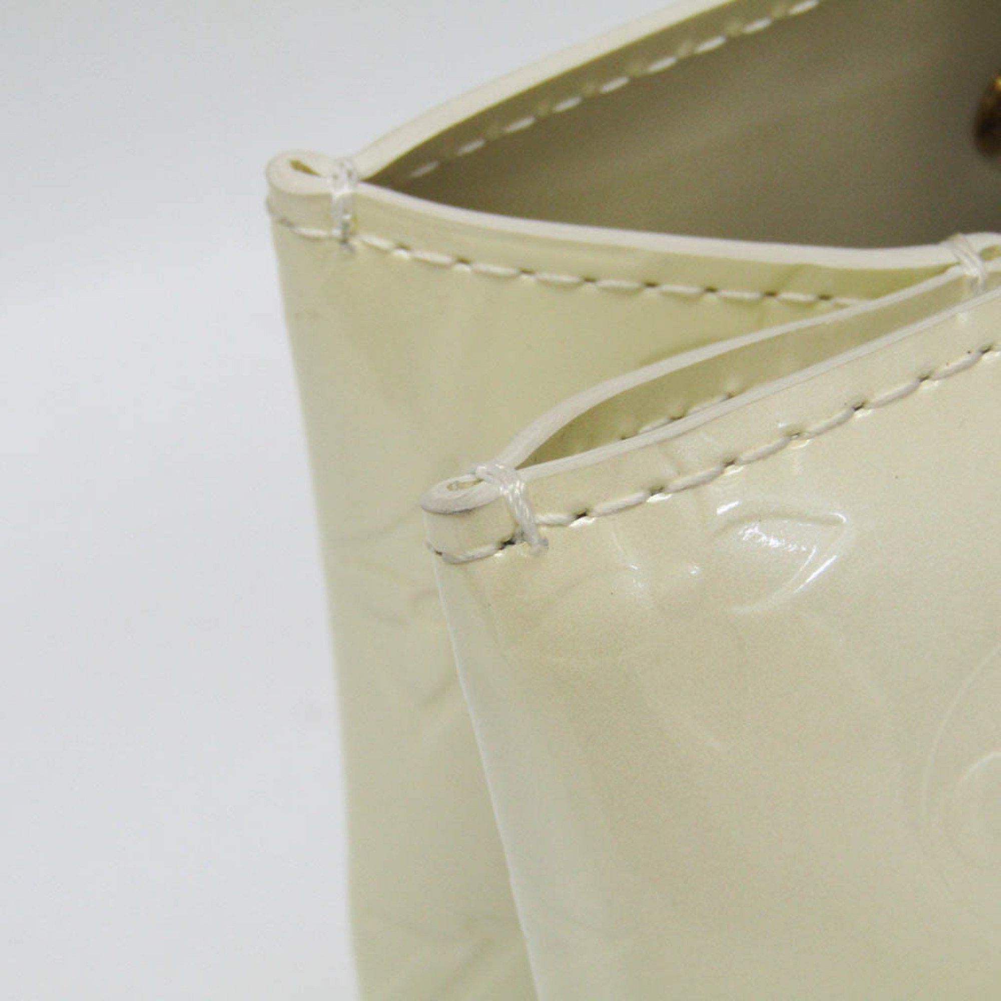 Louis Vuitton Monogram Vernis Reade PM M91336 Women's Handbag Pearl
