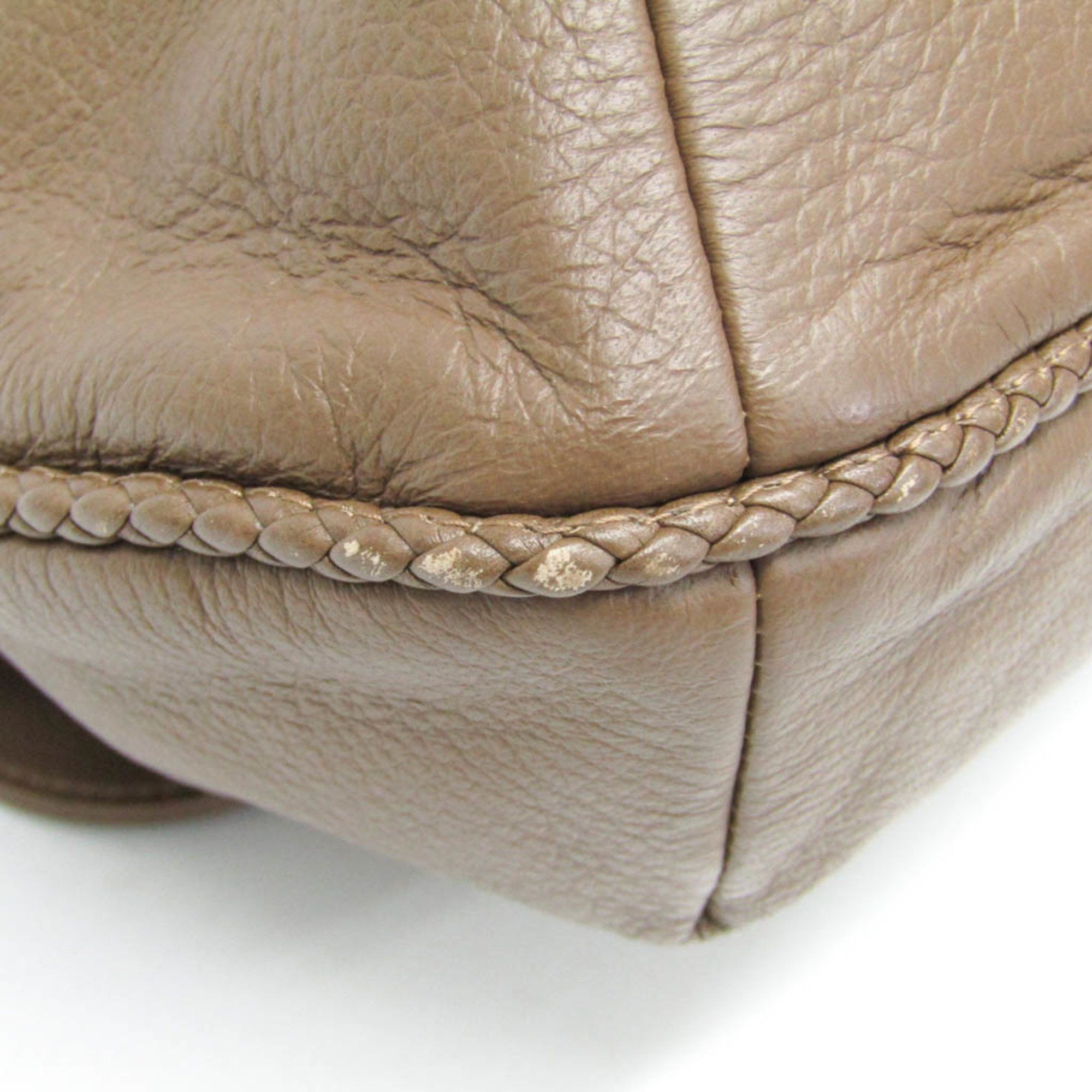 Gucci Gucci Bamboo 338985 Women's Leather Shoulder Bag Khaki Brown Size ONE SIZE - 4 Thumbnail