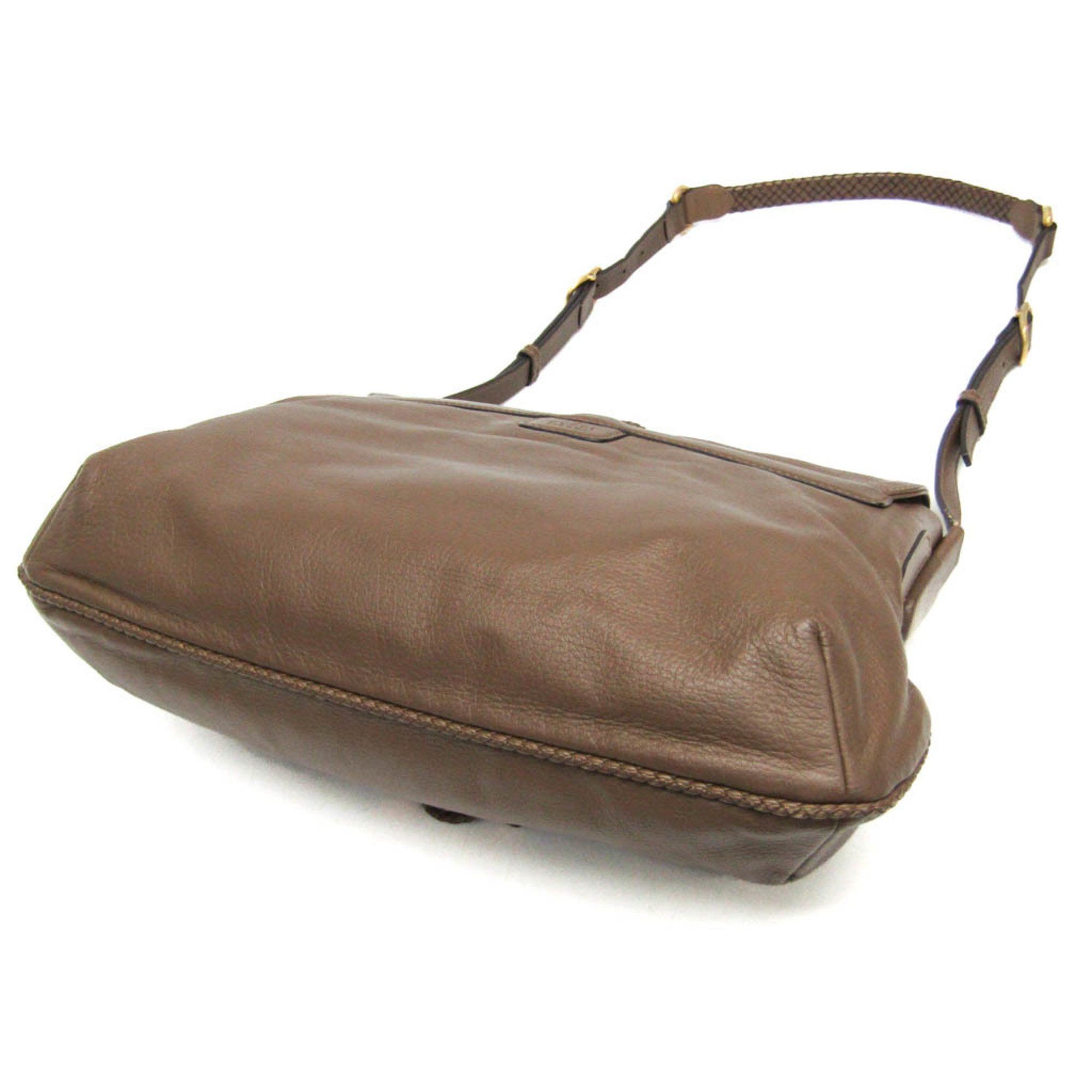 Gucci Gucci Bamboo 338985 Women's Leather Shoulder Bag Khaki Brown Size ONE SIZE - 2 Thumbnail