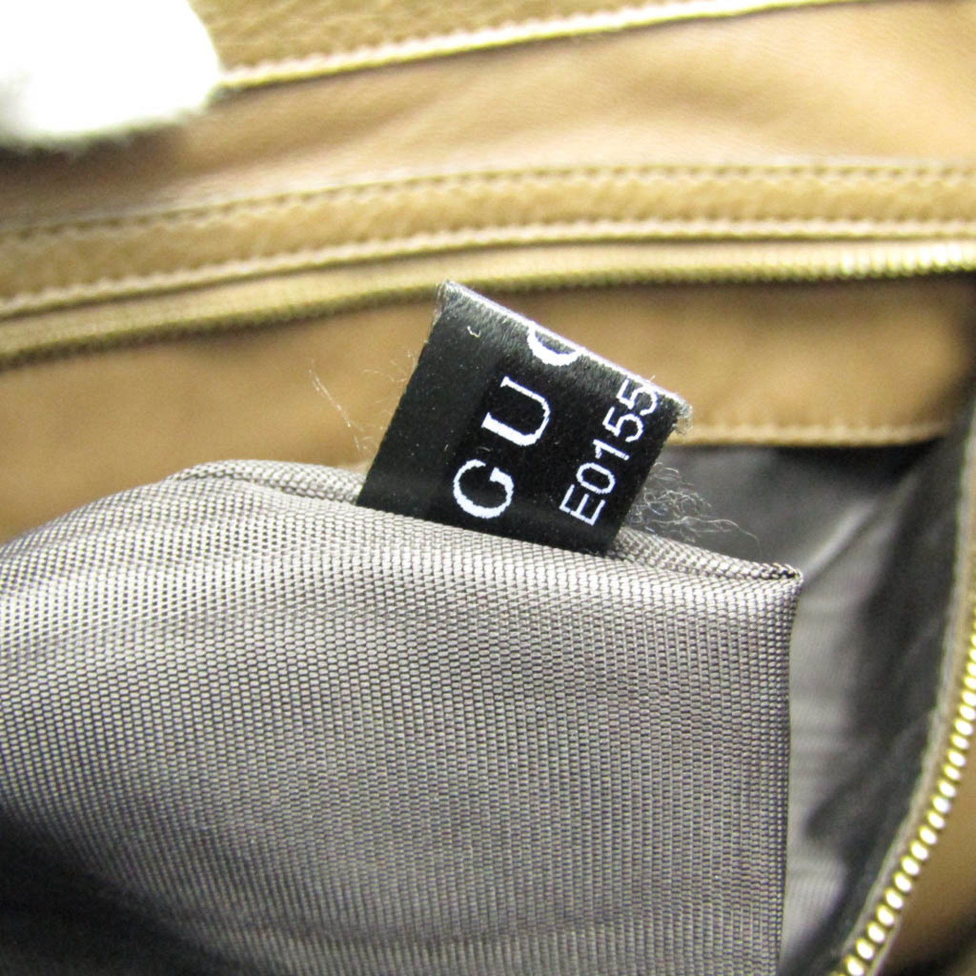 Gucci Gucci Bamboo 338985 Women's Leather Shoulder Bag Khaki Brown Size ONE SIZE - 16 Thumbnail