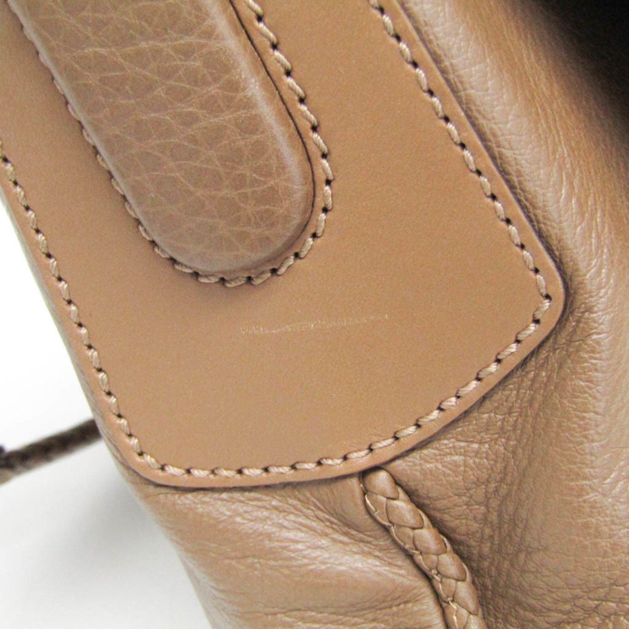 Gucci Gucci Bamboo 338985 Women's Leather Shoulder Bag Khaki Brown Size ONE SIZE - 7 Thumbnail