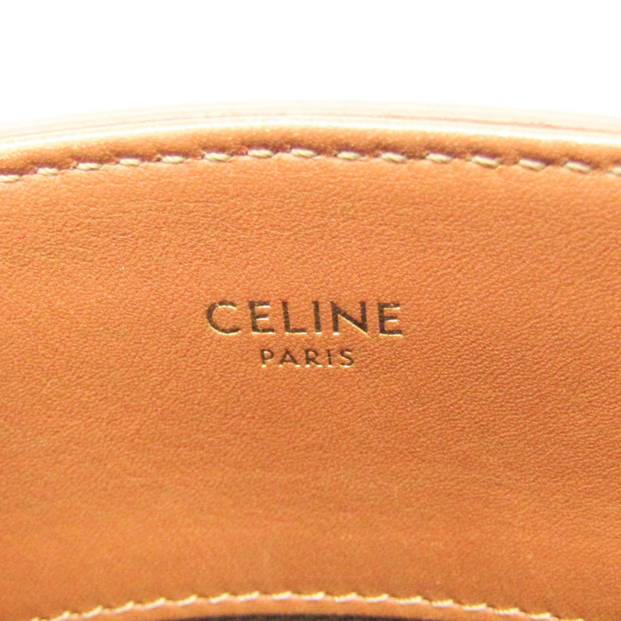 Celine Celine Bucket 192072 Women's Leather,Canvas Shoulder Bag Brown,Navy Size ONE SIZE - 16 Thumbnail