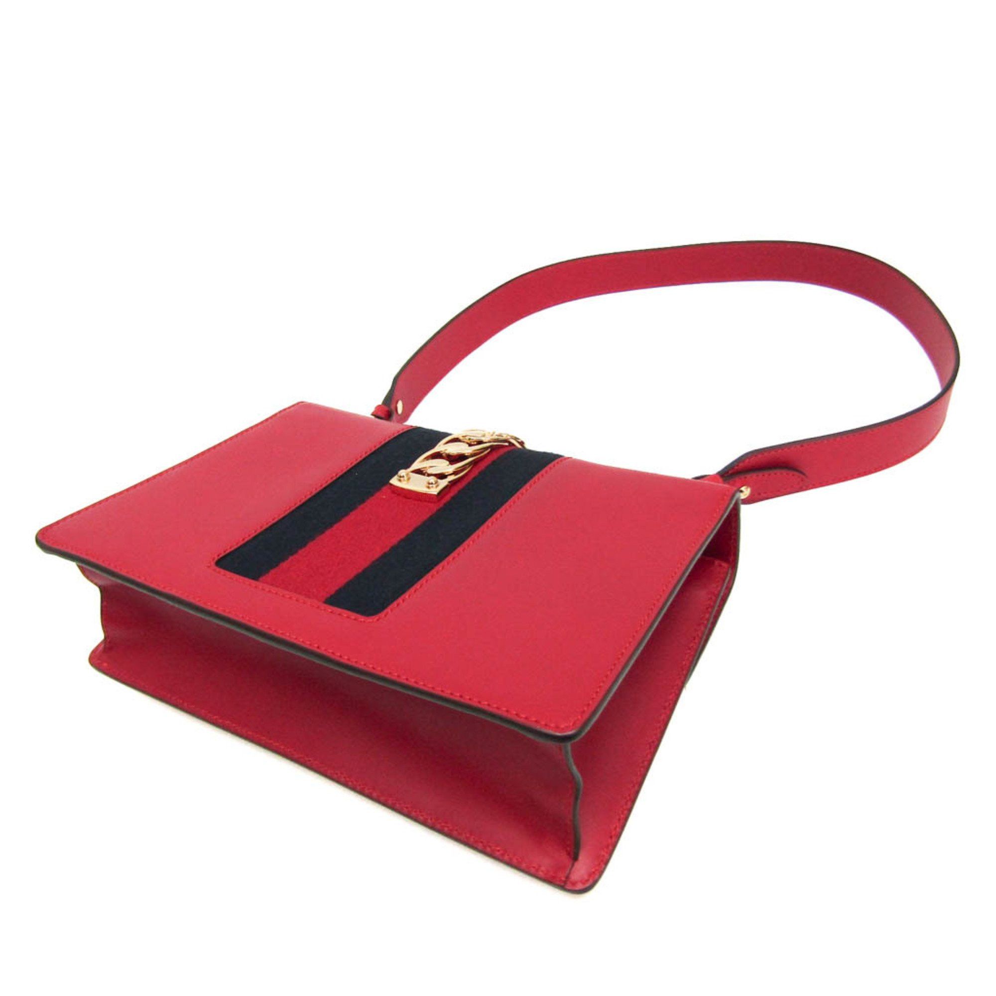Gucci Gucci Sylvie 421882 Women's Leather Shoulder Bag Red Color Size ONE SIZE - 2 Thumbnail