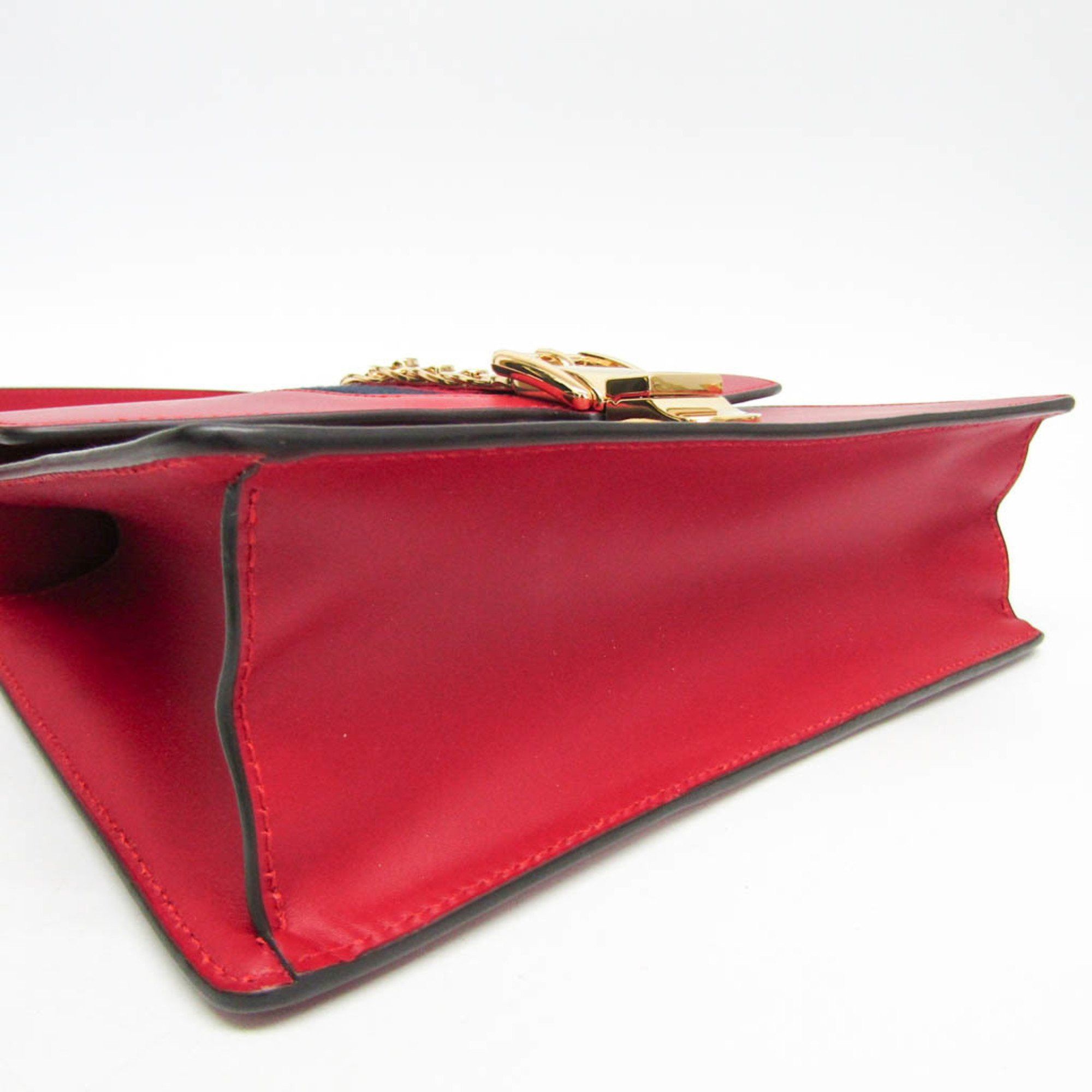 Gucci Gucci Sylvie 421882 Women's Leather Shoulder Bag Red Color Size ONE SIZE - 6 Thumbnail