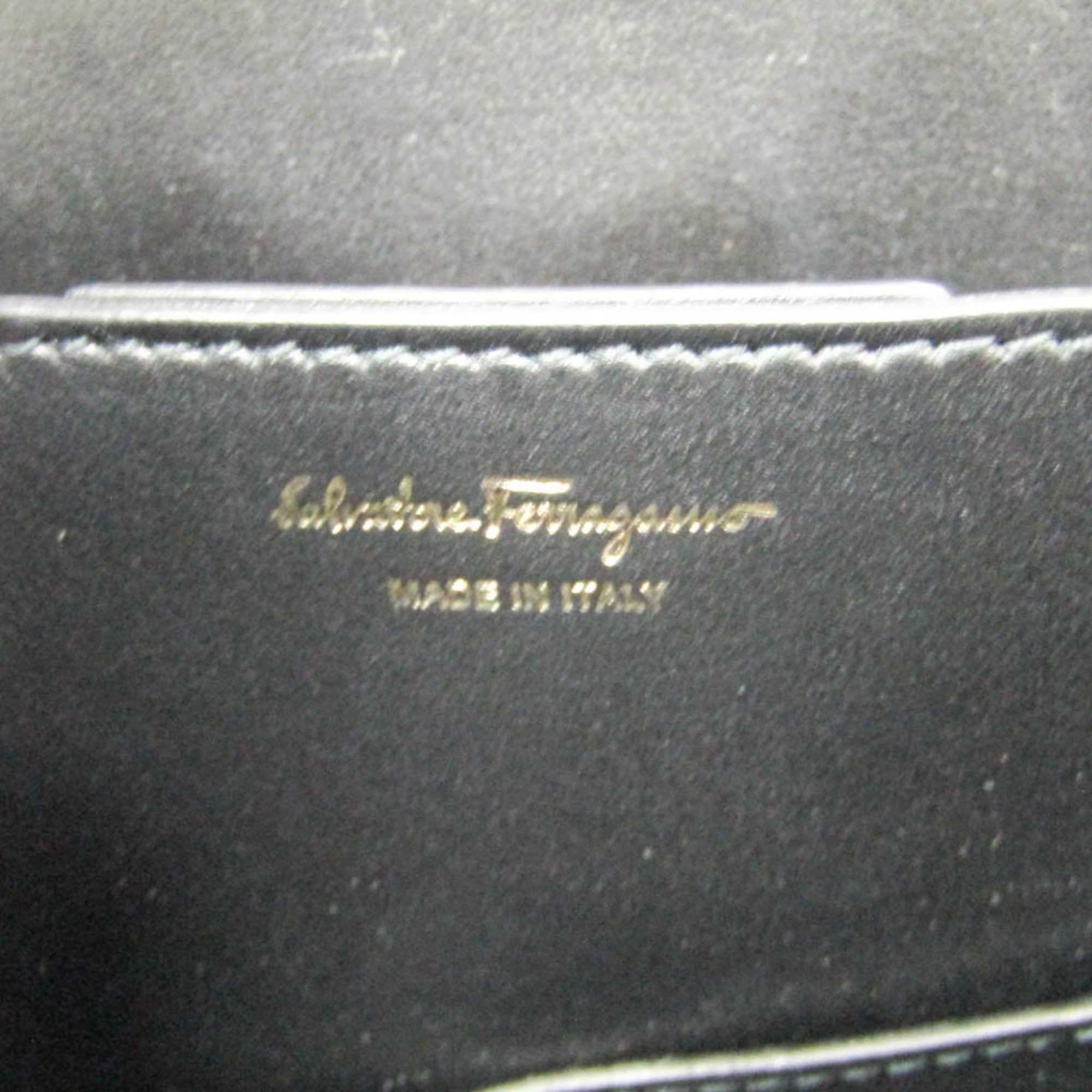 Salvatore Ferragamo Salvatore Ferragamo Gancini DH-21 H141 Women's Leather Handbag,Shoulder Bag Black Size ONE SIZE - 16 Thumbnail