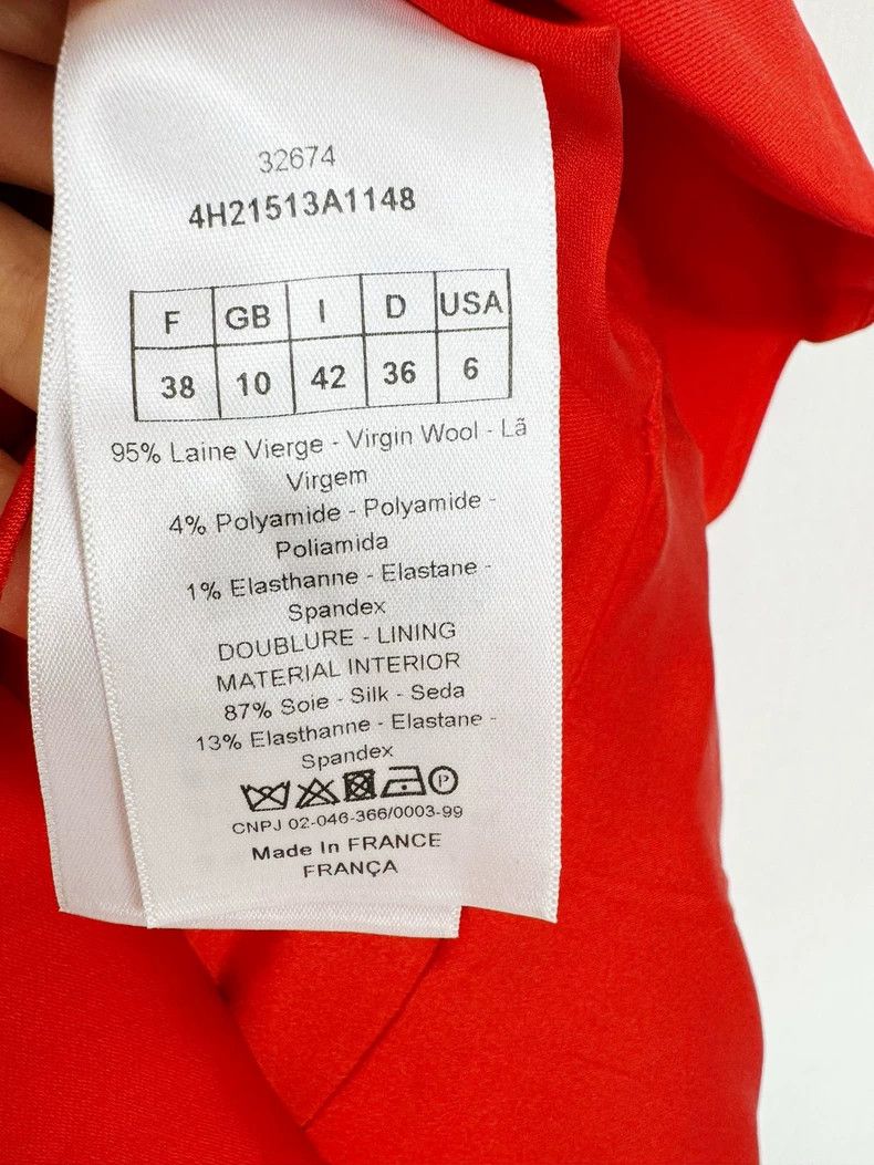 Dior Red Wool-Silk Top by Dior Size M / US 6-8 / IT 42-44 - 5 Thumbnail