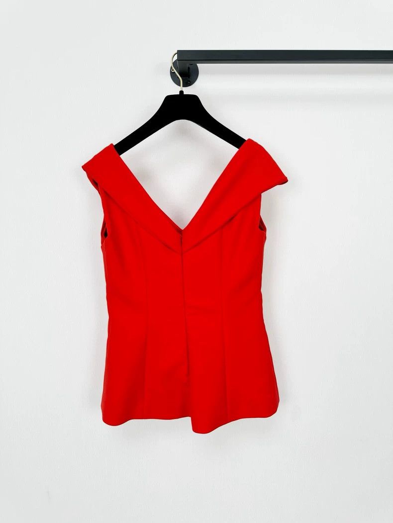 Dior Red Wool-Silk Top by Dior Size M / US 6-8 / IT 42-44 - 7 Thumbnail