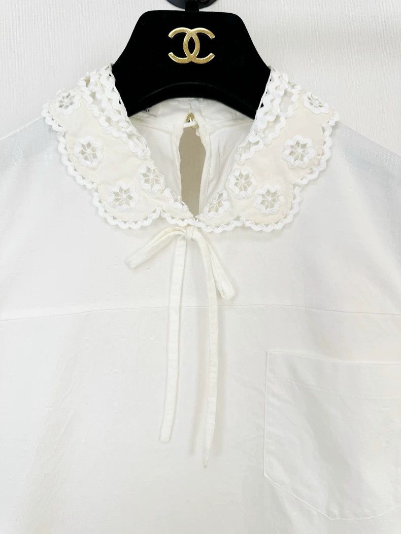 Miu Miu Miumiu Sleeveless Top with Lace Detail Size S / US 4 / IT 40 - 2 Thumbnail