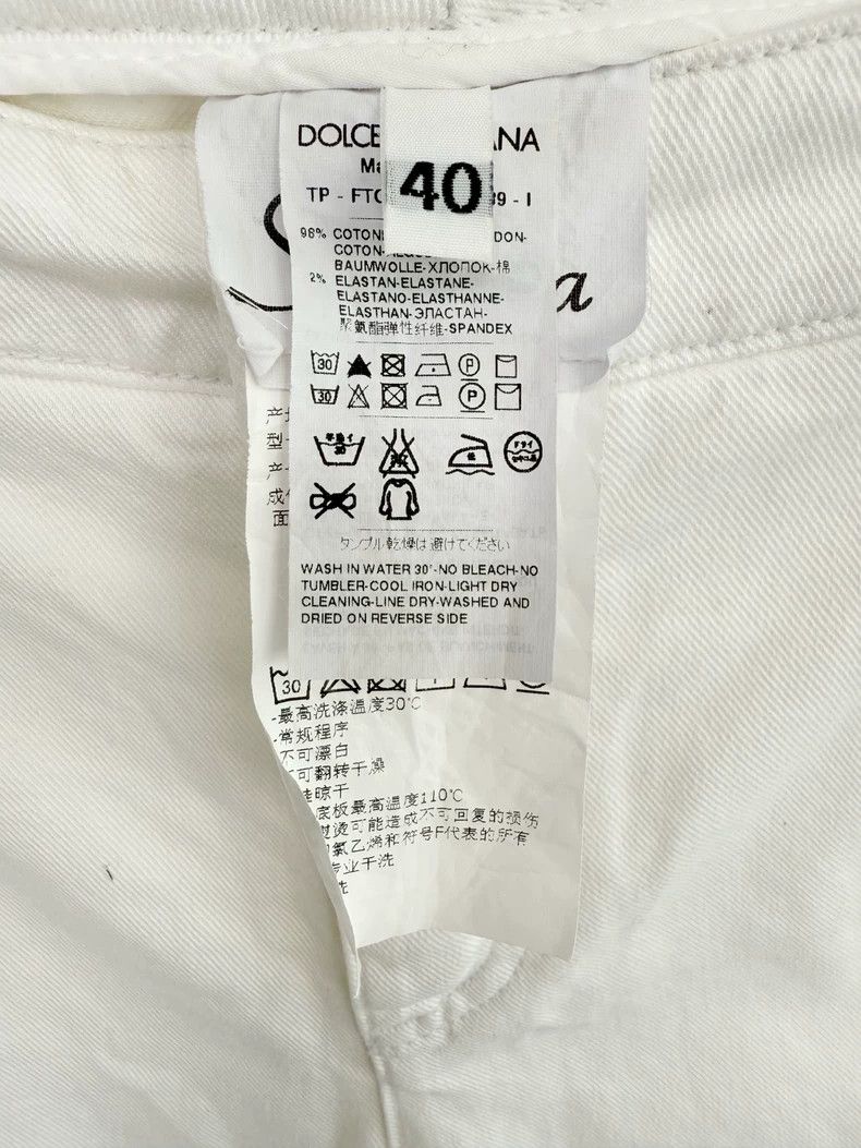 Dolce & Gabbana Dolce & Gabbana White Denim Pants Size 40" / US 18 - 4 Thumbnail