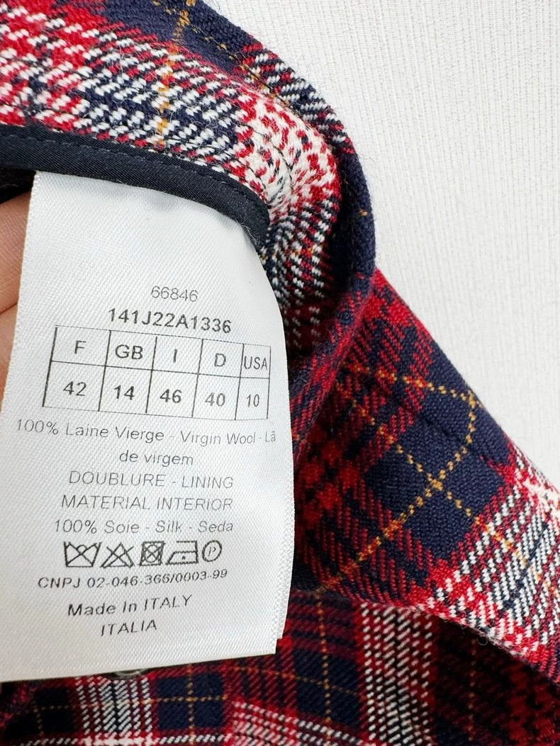 Dior Dior Plaid Wool Skirt in Excellent Condition Size 42" / US 20 - 4 Thumbnail
