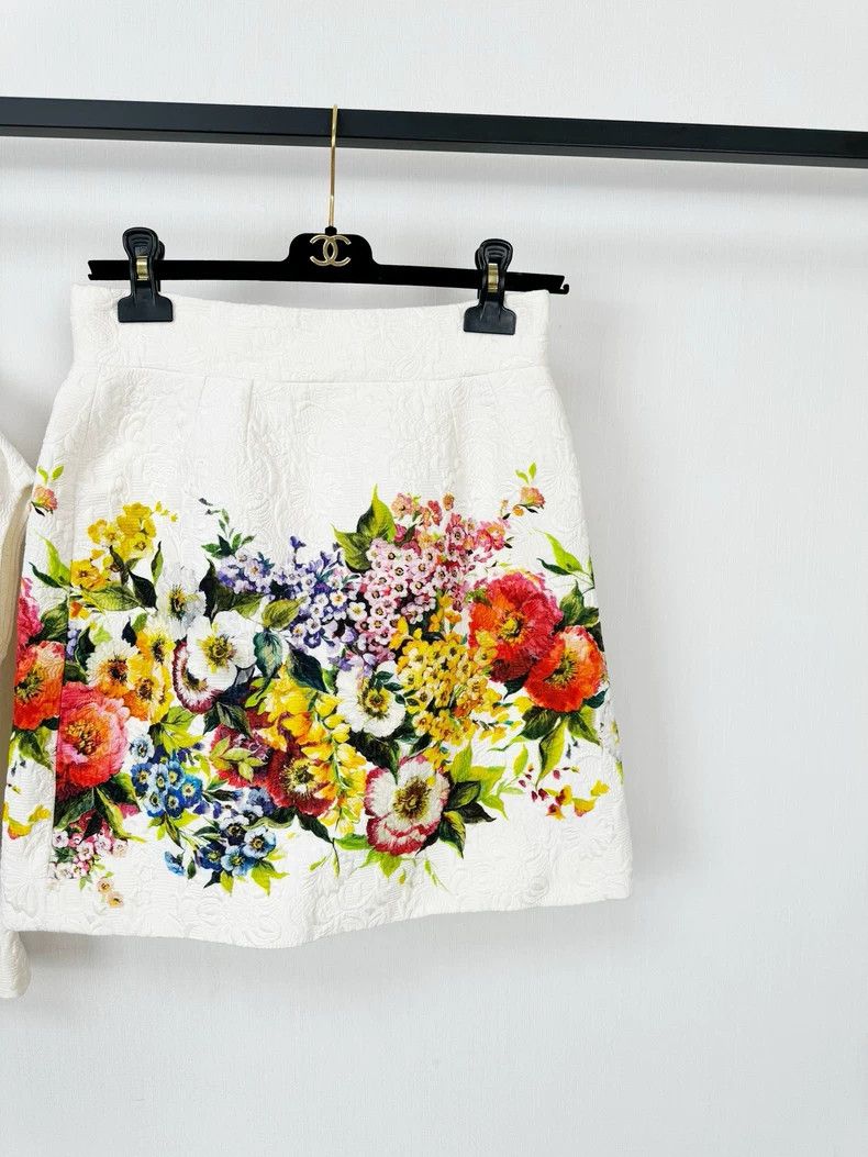 Dolce & Gabbana Floral Top and Skirt Set Size M / US 6-8 / IT 42-44 - 5 Thumbnail