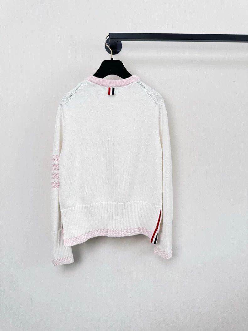 Thom Browne Thom Browne Knit Sweater with Pink Details Size M / US 6-8 / IT 42-44 - 6 Thumbnail