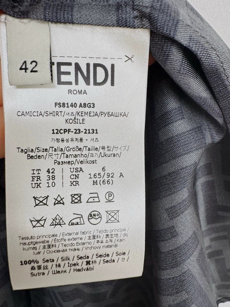 Fendi Fendi Silk Logo Shirt Size 42 Size L / US 10 / IT 46 - 4 Thumbnail