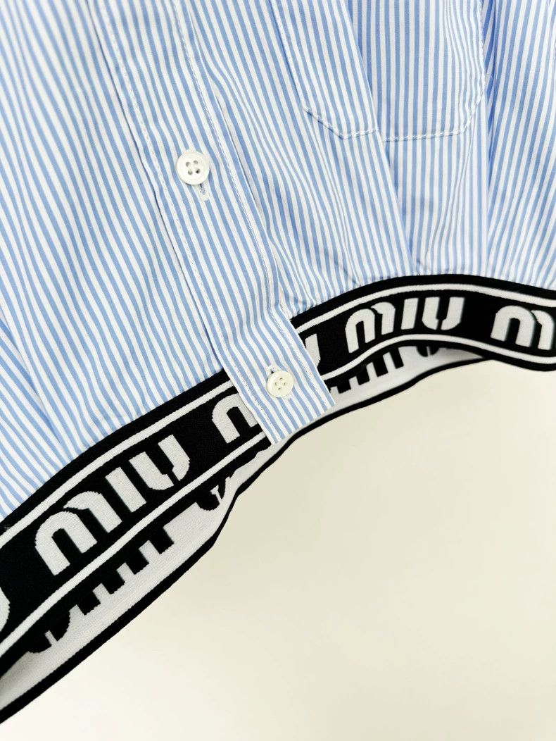 Miu Miu Miu Miu Striped Shirt and Shorts Set Size M / US 6-8 / IT 42-44 - 3 Thumbnail