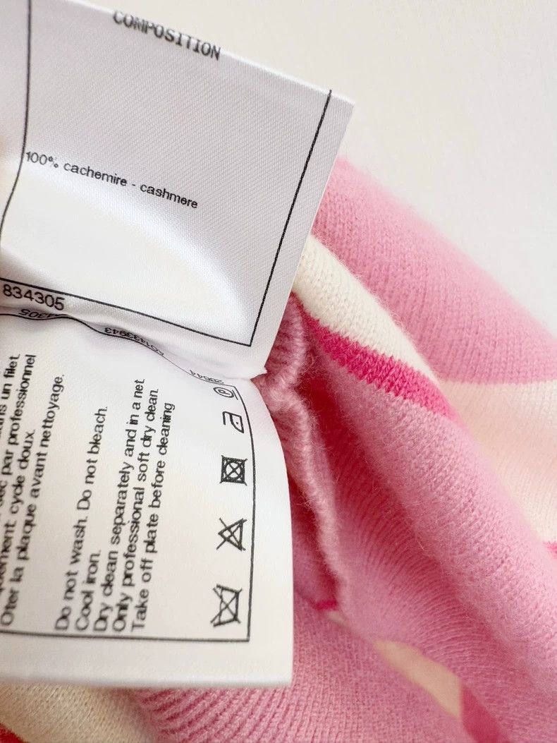 Chanel Chanel Knitted Skirt in Pink Stripes Size 36" / US 14 / IT 50 - 5 Thumbnail