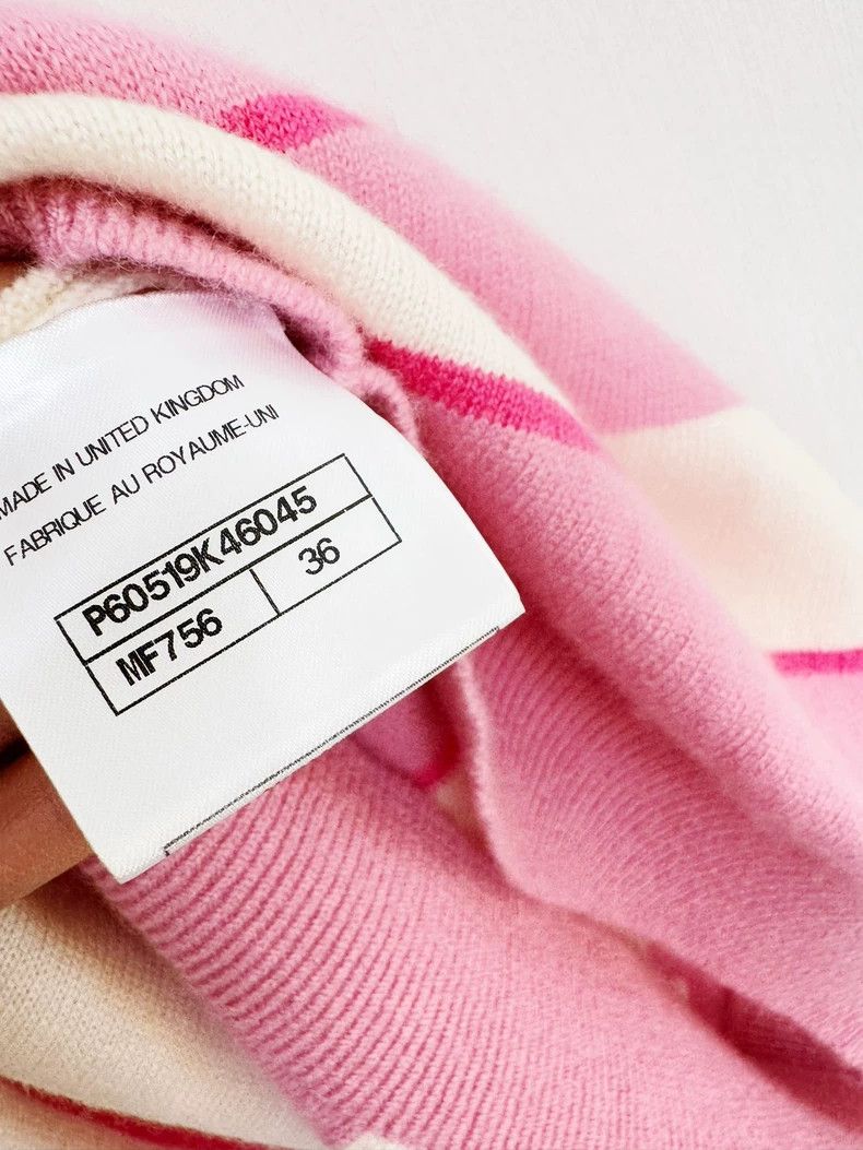 Chanel Chanel Knitted Skirt in Pink Stripes Size 36" / US 14 / IT 50 - 4 Thumbnail