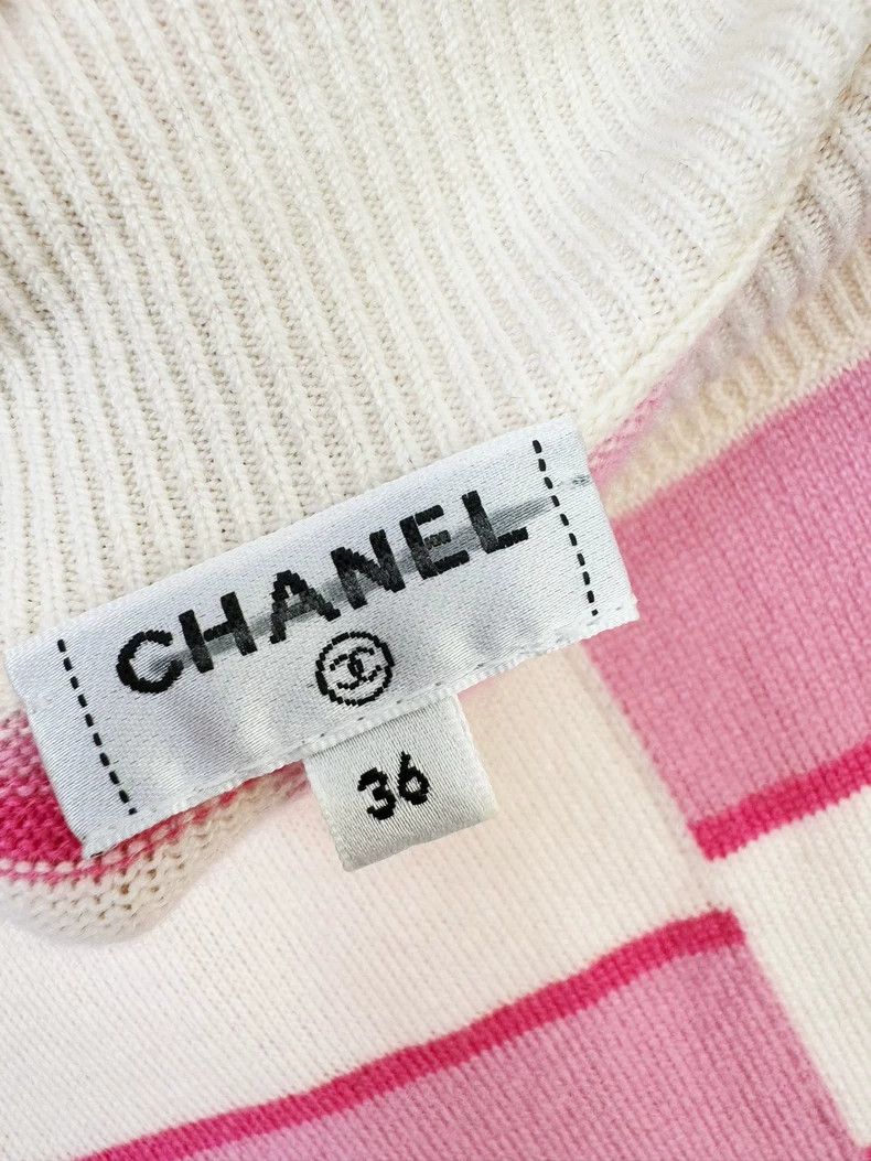 Chanel Chanel Knitted Skirt in Pink Stripes Size 36" / US 14 / IT 50 - 3 Thumbnail