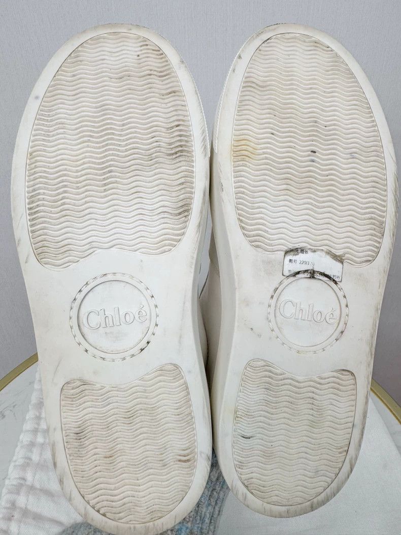 Chloe Chloe White Sneakers Size 35, Gently Used Size US 5 / IT 35 - 6 Thumbnail