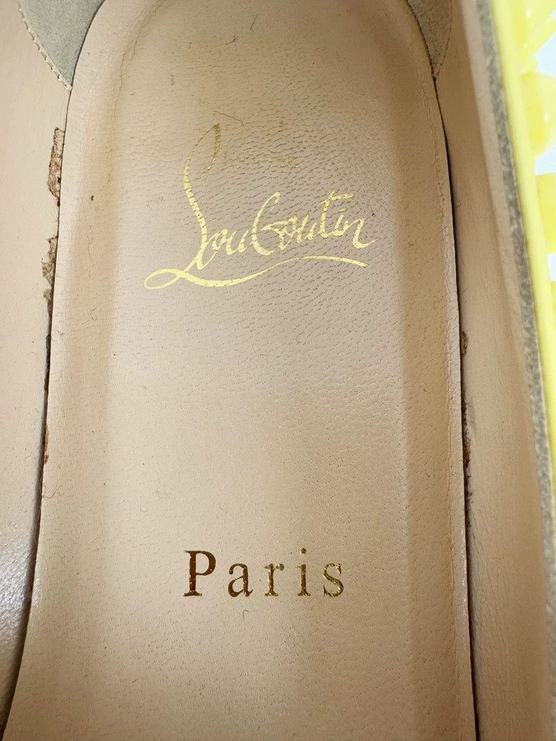 Christian Louboutin Christian Louboutin Yellow Spiked Flats Size US 8 / IT 38 - 2 Thumbnail