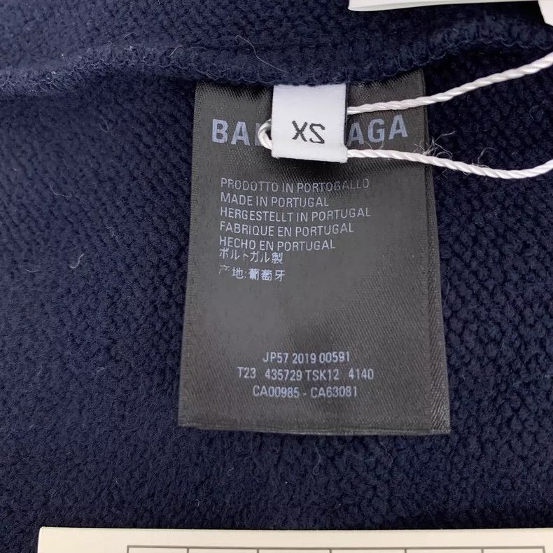 Balenciaga Balenciaga Deep Blue Cotton Long Sleeve Sweatshirt Size XS / US 0-2 / IT 36-38 - 6 Thumbnail