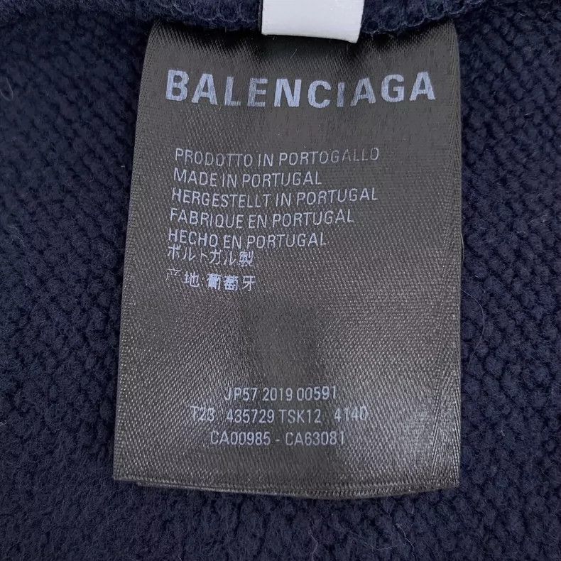 Balenciaga Balenciaga Deep Blue Cotton Long Sleeve Sweatshirt Size XS / US 0-2 / IT 36-38 - 7 Thumbnail