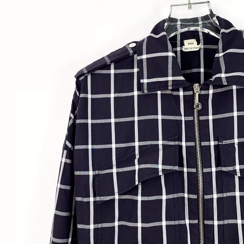 Hermes Hermes Checkered Long Sleeve Zip Jacket Size S / US 4 / IT 40 - 3 Thumbnail