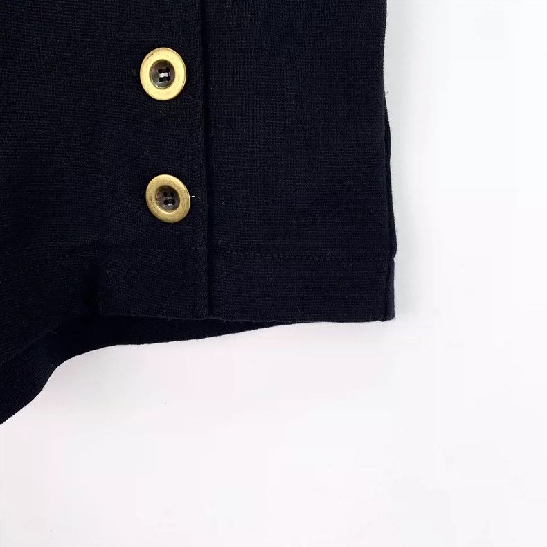 Chloe Chloe Black Double-Breasted Wool Shorts Size 36" / US 14 / IT 50 - 4 Thumbnail