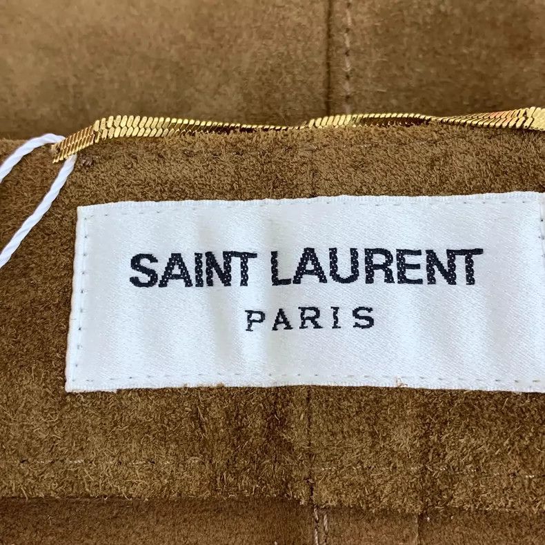 Saint Laurent Paris Saint Laurent Brown Fringed Leather Shorts Size 36" / US 14 / IT 50 - 5 Thumbnail