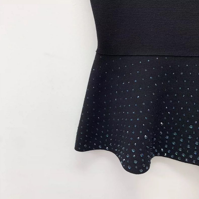 Dior Black Beaded Sleeveless Top by Christian Dior Size L / US 10 / IT 46 - 4 Thumbnail