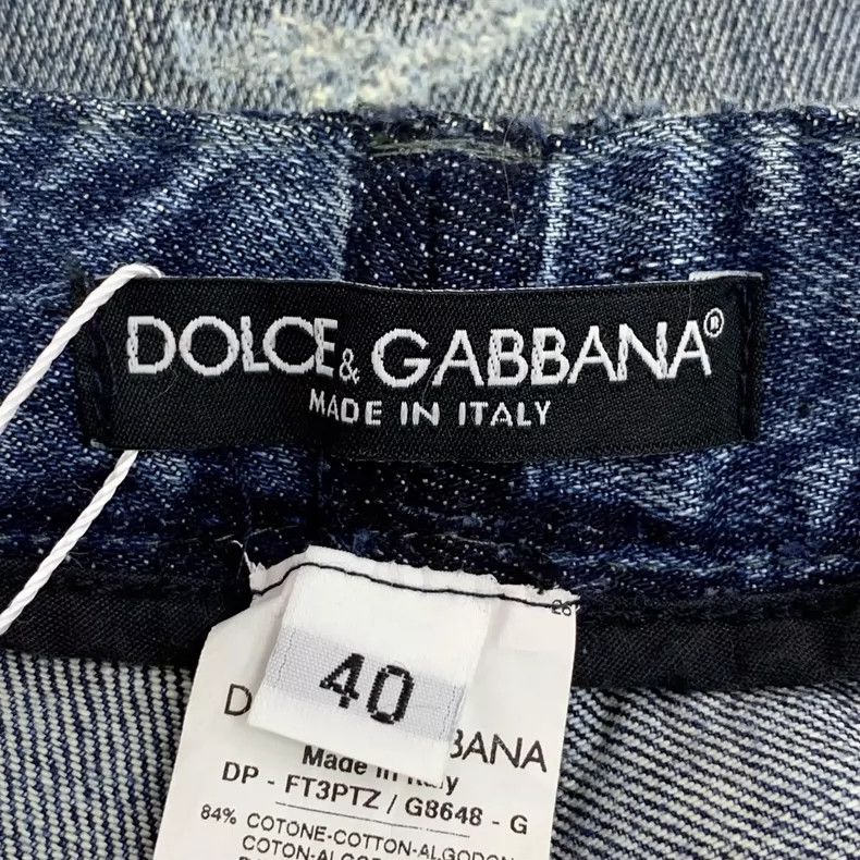 Dolce & Gabbana Dolce&Gabbana Denim Pants with Rhinestones Size 40" / US 18 - 6 Thumbnail