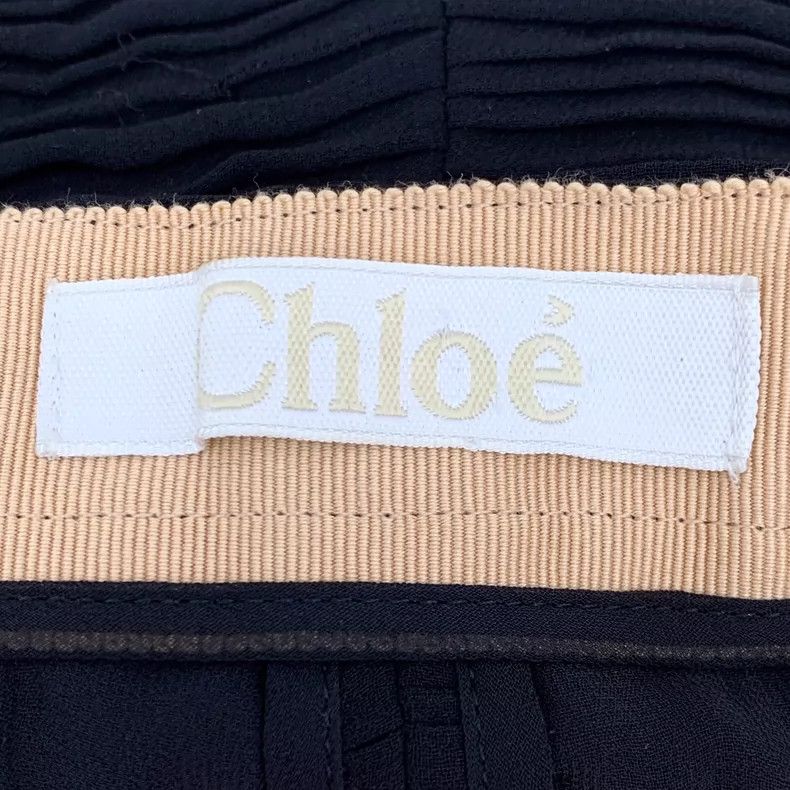 Chloe Chloe Black Pleated Casual Shorts XXS Size 34" / US 12 / IT 48 - 5 Thumbnail